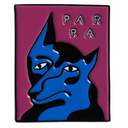 Parra Dogface Enamel Pin Washed Magenta