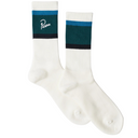 Parra Signature Striped Crew Socks Mallard Green