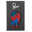 Parra Stupid Strawberry Enamel Pin Red