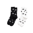 The North Face Everyday Crew Sock Logo (2 Pair) TNF Black TNF White