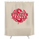 Shower Of The Nerds Dungeons And Dragons Shower Curtain Beige Red