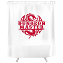 Shower Of The Nerds Dungeons And Dragons Shower Curtain White Red