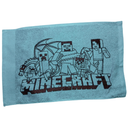 Shower Of The Nerds Mindcraft Hand Towel Aqua Blue