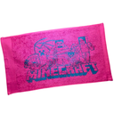 Shower Of The Nerd Mindcraft Hand Towel Fuchsia Blue