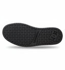 Black shoe sole with brand logo on a white background