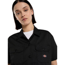 Dickies Women's Cropped S/S Work Shirt Black