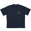 A navy blue short-sleeve crewneck t-shirt with a small graphic on the left chest featuring a tiger and the text 'ST. CLOUD RANGERS' and 'GO GO GO!'.