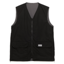 Black vest with gray interior on a white background