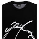 Black sweater with white logo and 'AGMUS' branding on a white background