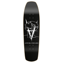A black skateboard deck featuring a white line art graphic of a stylized face with geometric details and the text 'ANTZ SKATEBOARDS' printed below, shown against a plain white background.