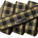 Arcade Plaid Belt - Crocodile Mustard