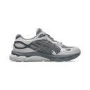 A gray and white athletic sneaker shown from the side profile on a clean white background.