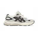 White and black sneaker on a light gray background