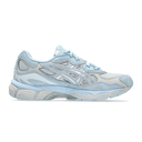 Light blue and gray sneaker on a white background