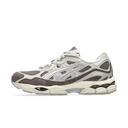 Gray and white sneaker on a white background