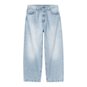 Light blue jeans on a white background