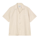 Beige short-sleeve shirt on a white background