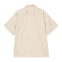 Beige short-sleeve shirt on a white background