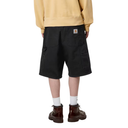 Person wearing black cargo shorts, beige sweatshirt, white socks, and brown boots on a white background