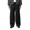 Person wearing black pants on a white background