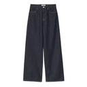 Dark blue jeans on a white background