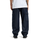 DC Men's Worker Baggy Denim Cargo Pants Rir - Dark Denim