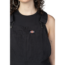Dickies Women's Lightweight Canvas Short Bib - Black