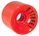 Red wheel with 'D Street' branding on a white background