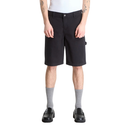 Person wearing black shorts on a white background