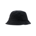 Black bucket hat on a white background