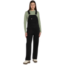 Dickies Women's Loose Canvas Bib Overalls - Black