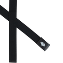 Black belt with a brand logo on a white background