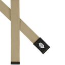 Beige belt with black buckle on a white background