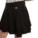 Black pleated skirt with a Dickies logo on a white background