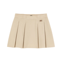 Beige pleated skirt on a white background