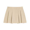 Beige pleated skirt on a white background