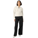 Dickies Women's Ruston Quarter Zip Sweater Egret