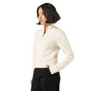 Dickies Women's Ruston Quarter Zip Sweater Egret