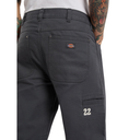 Dark gray pants with a visible brand logo on a white background