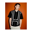 Hélas Aldo Knit Full Zip Polo - Βlack
