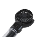 Black handheld vacuum cleaner nozzle with 'HELAS' branding on a white background