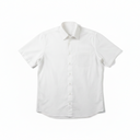 White short-sleeve shirt on a white background