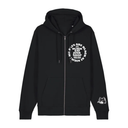 Kuro Neko Circle Logo Zip Hoodie - Black/White