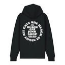 Kuro Neko Circle Logo Zip Hoodie - Black/White