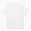 A plain white short-sleeve crewneck t-shirt shown from the back, laid flat against a clean white background.