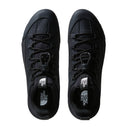 Black sneakers with The North Face logo on a white background