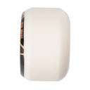 White hexagonal object with black text on a white background