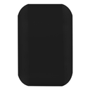 Black rectangular object on a white background