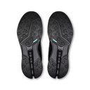 Black shoe sole with a textured pattern on a white background