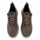 Pair of brown sneakers on a white background